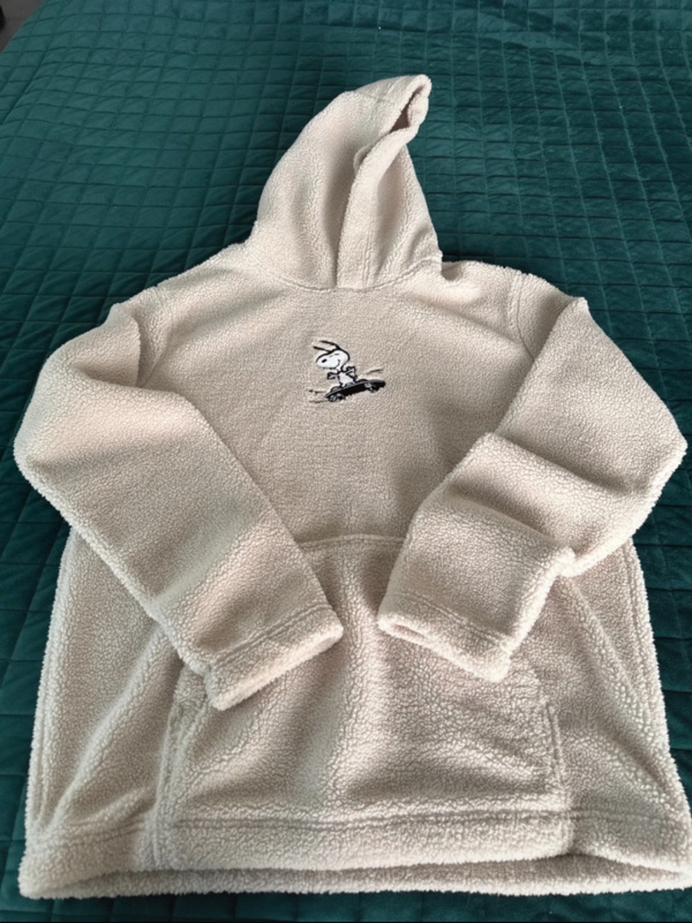 Vintage Peanuts Snoopy H&M Teddy Sherpa Fleece Hoodie - Picture 5 of 8